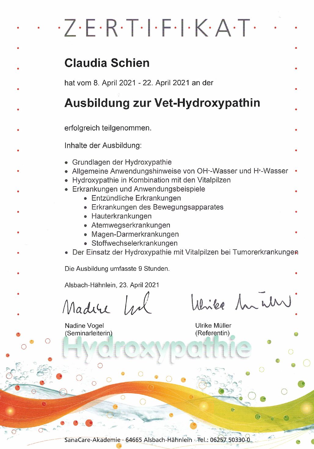 Kennen Sie schon die Hydroxypathie? Kennen Sie schon die Hydroxypathie?